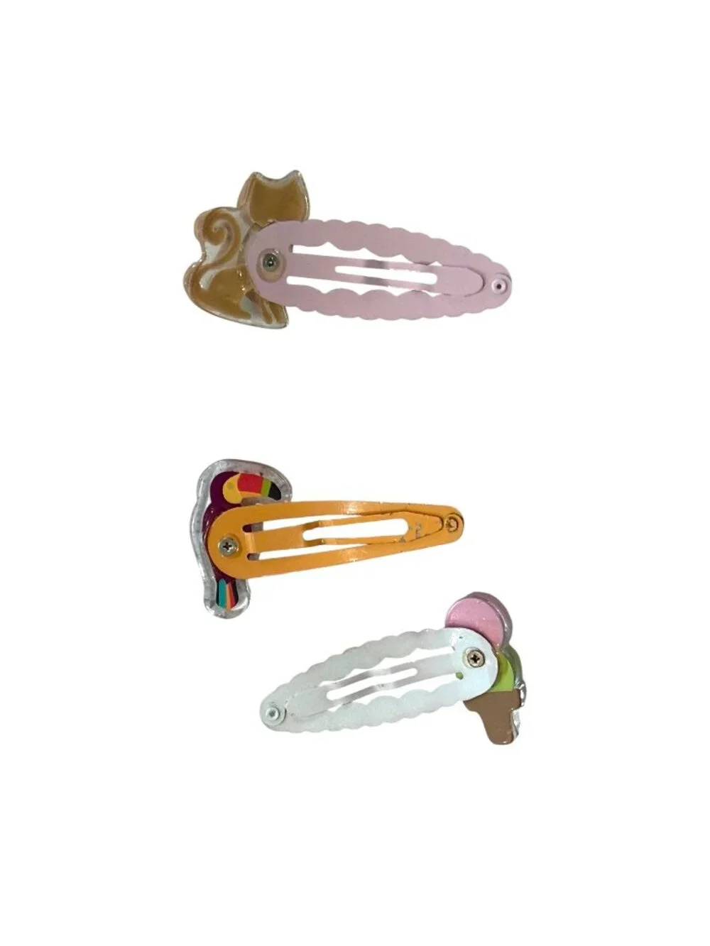 Gymboree Vintage Y2K Vintage Girls Hair Clips Snap Barrettes Lot